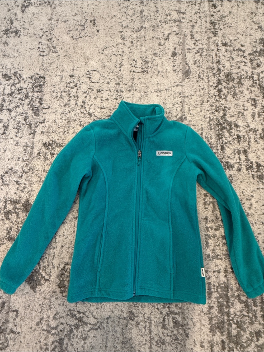 Magellan Outdoors Teal Full-Zip Kids Fleece Jacket